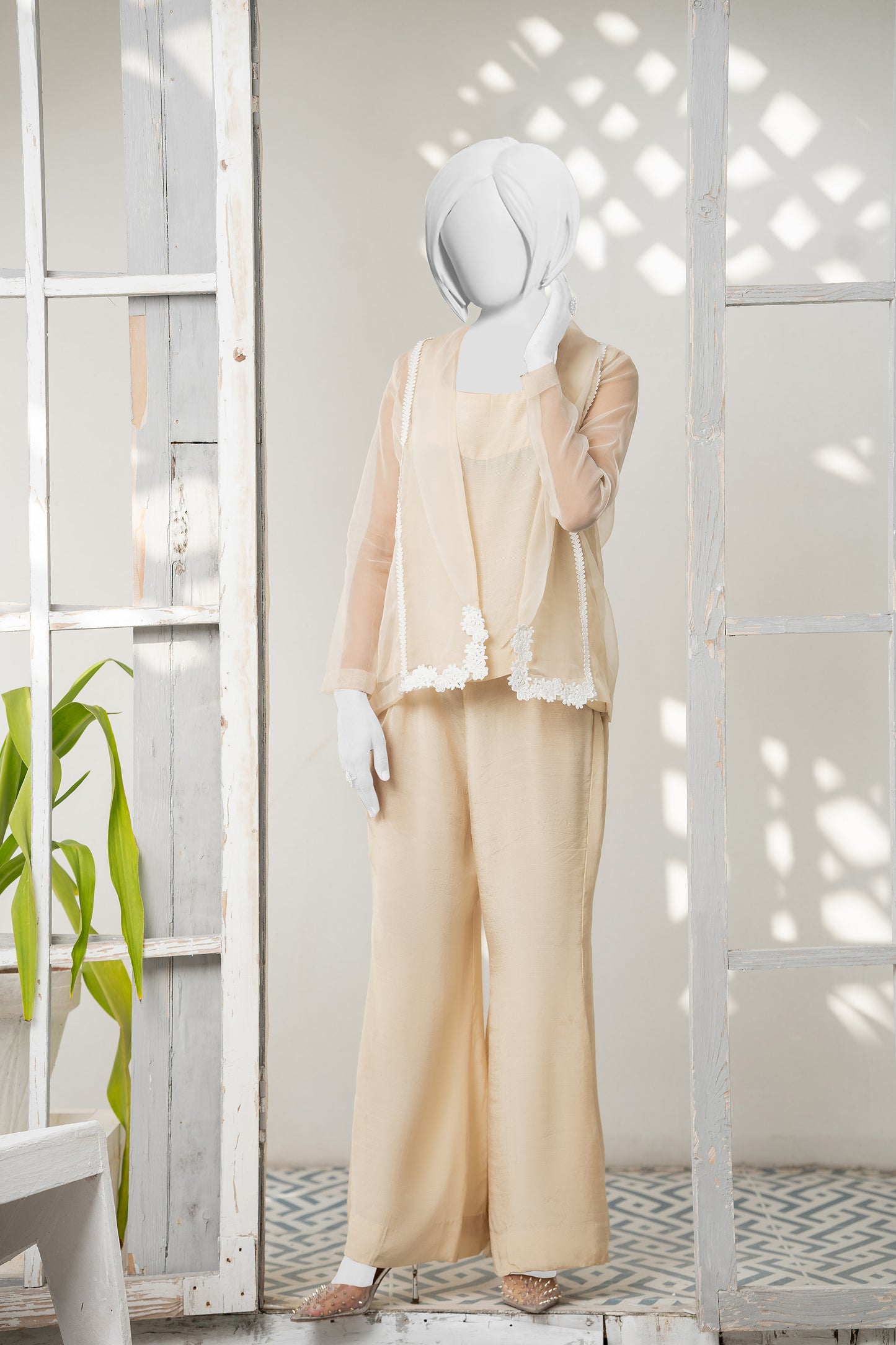 Ivory Allure - Organza Jacket