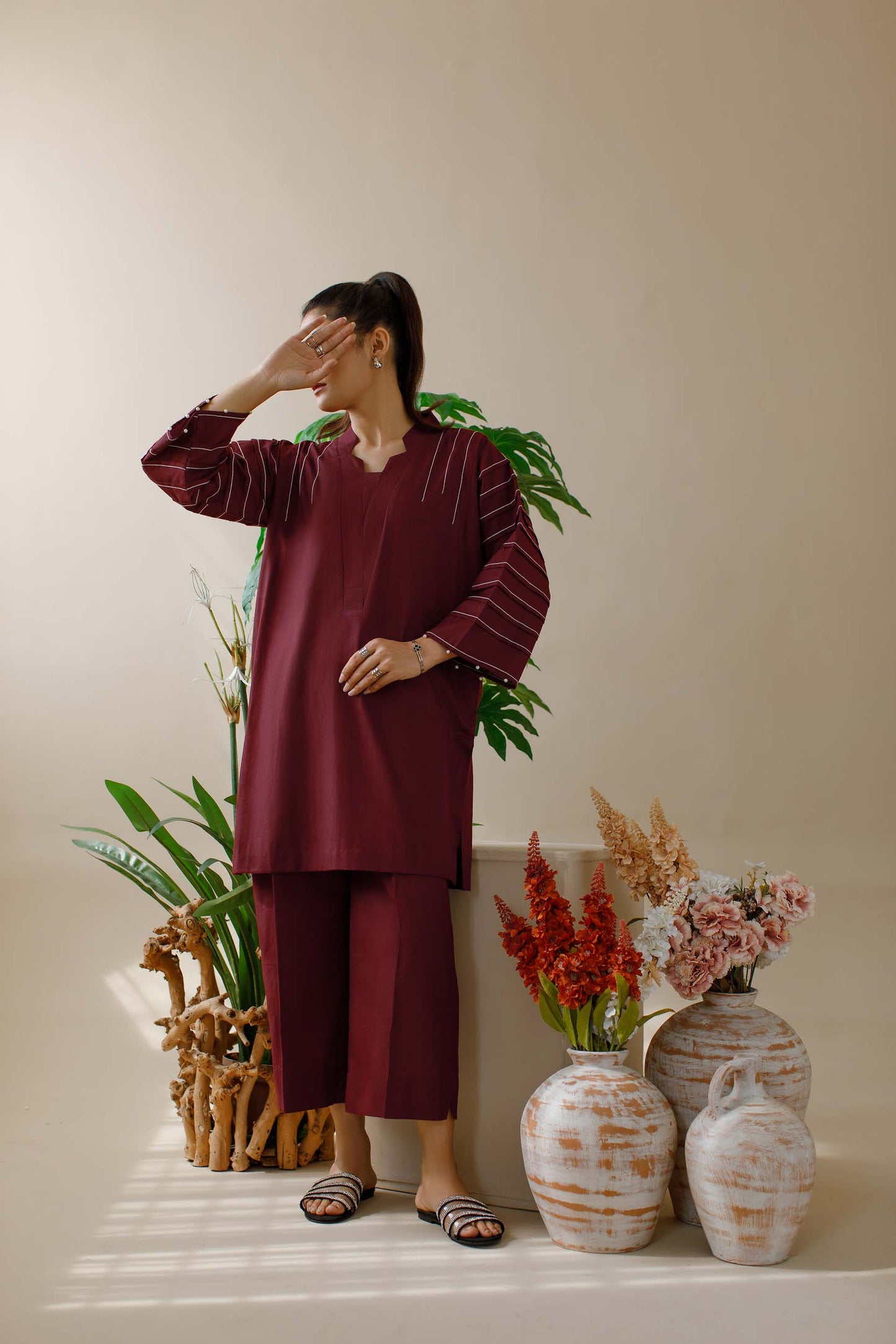 Maroon- Co ord set