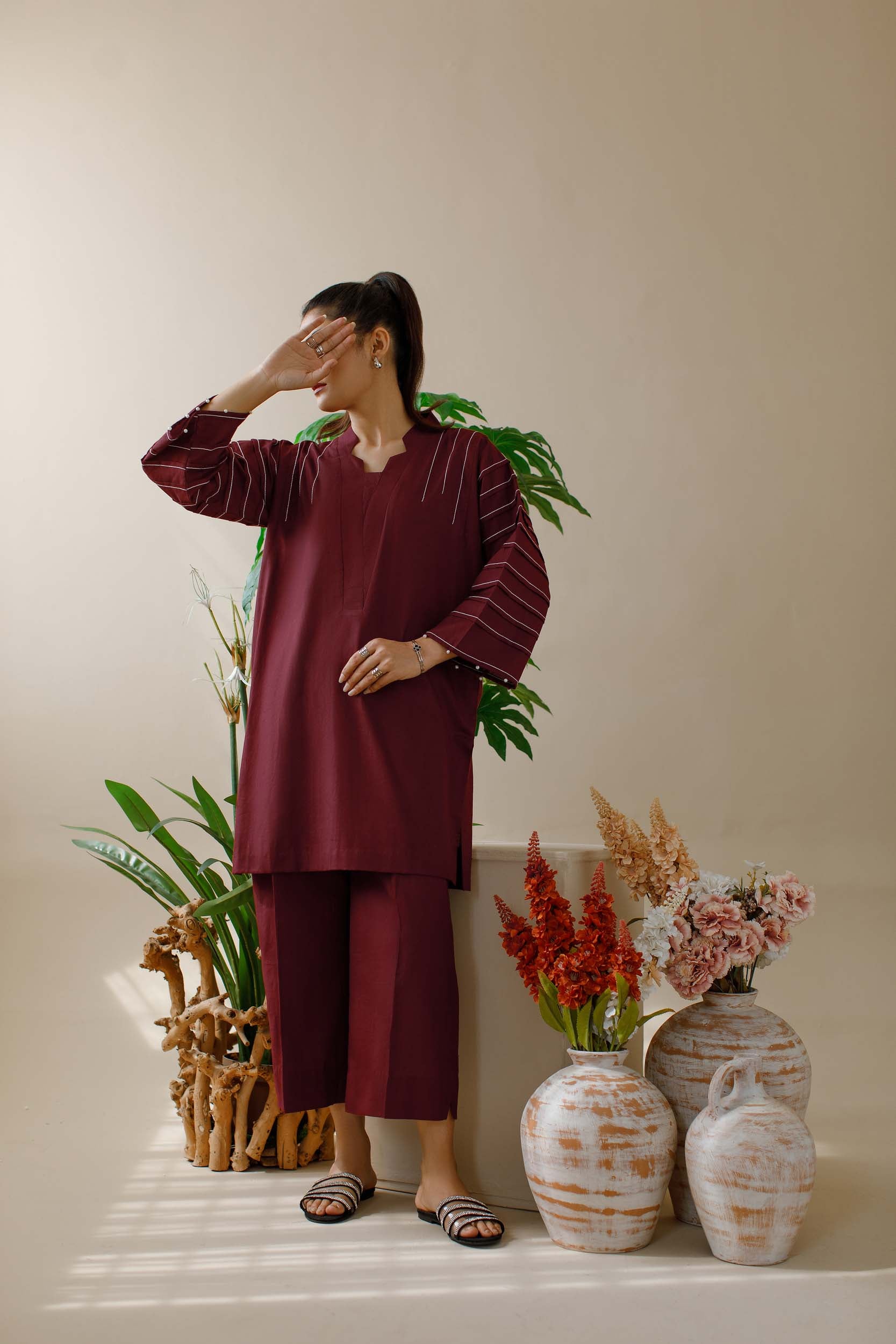 Maroon- Co ord set