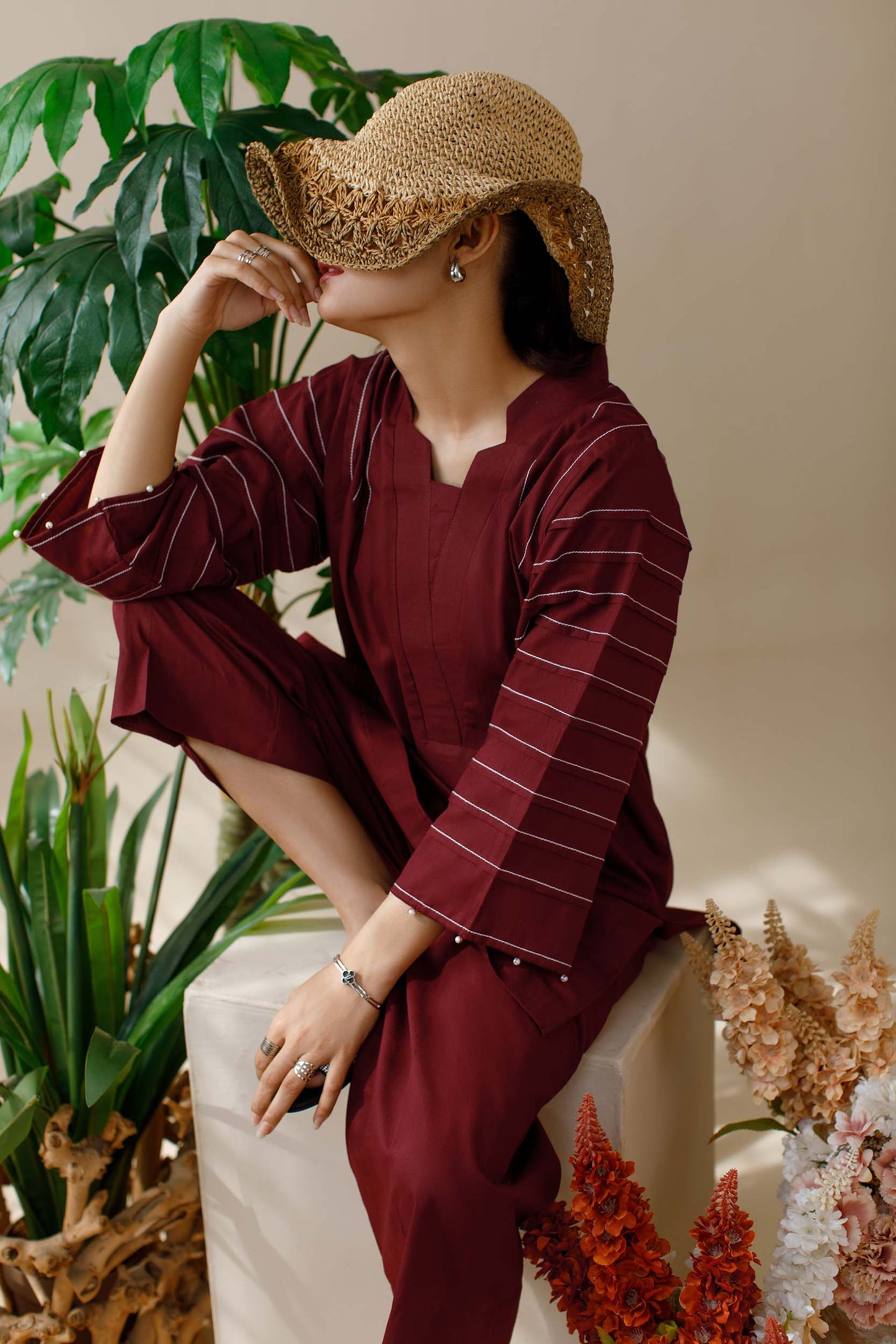 Maroon- Co ord set