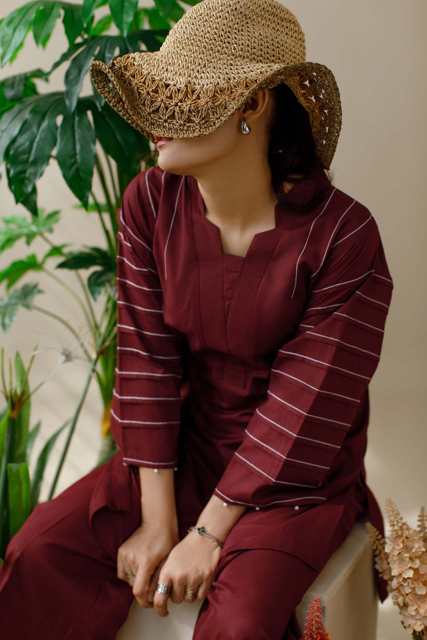 Maroon- Co ord set