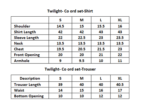 Twilight- Co ord set