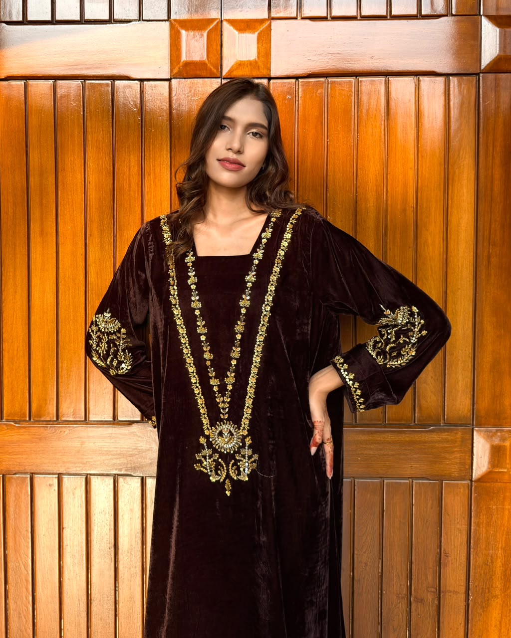 Chocolate Brown kaftan